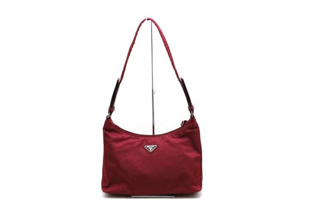 Prada Crossbody Tessuto Saffiano Bag Red Calfskin